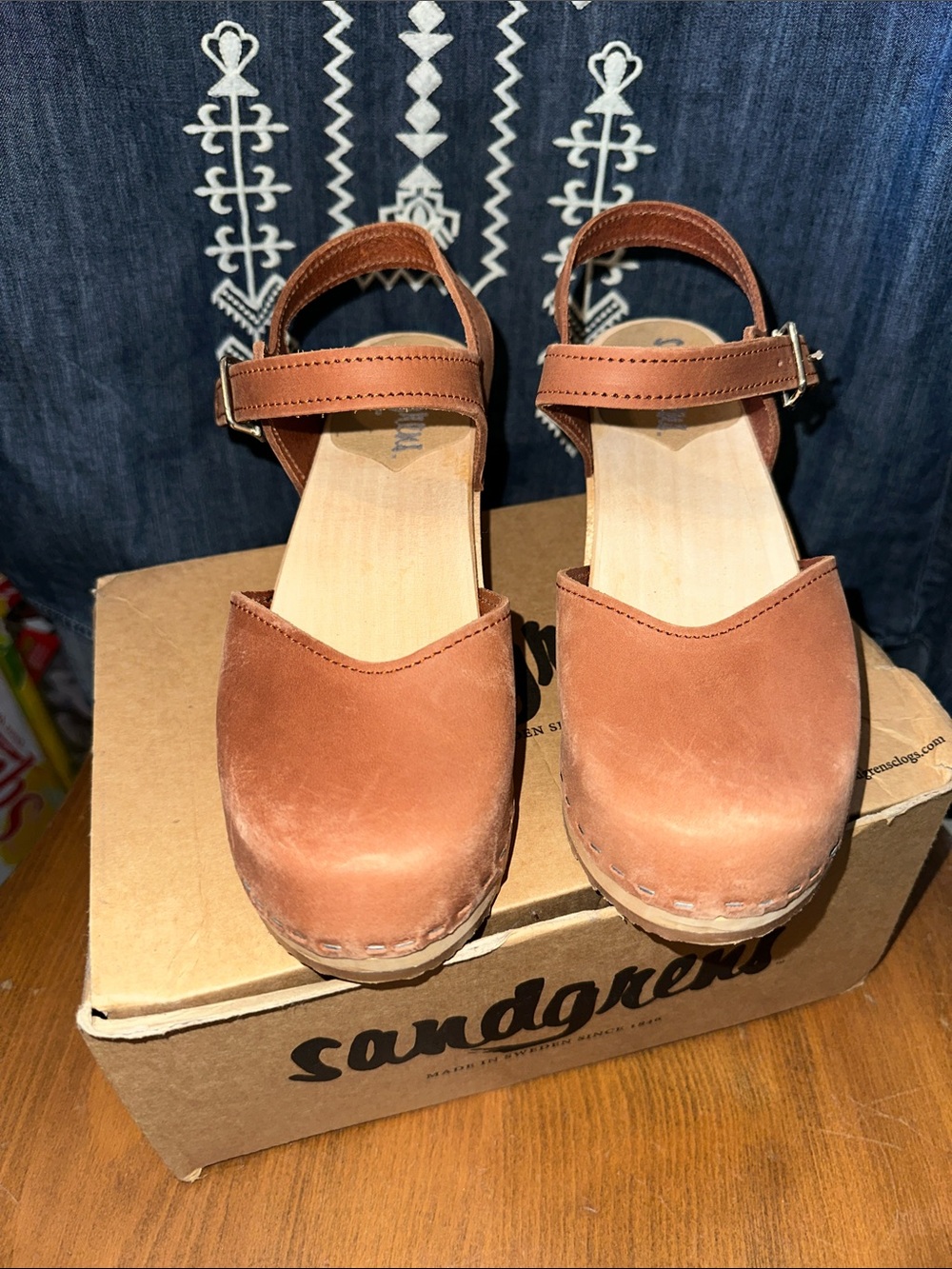 Sandgrens Victoria classic clog Cognac